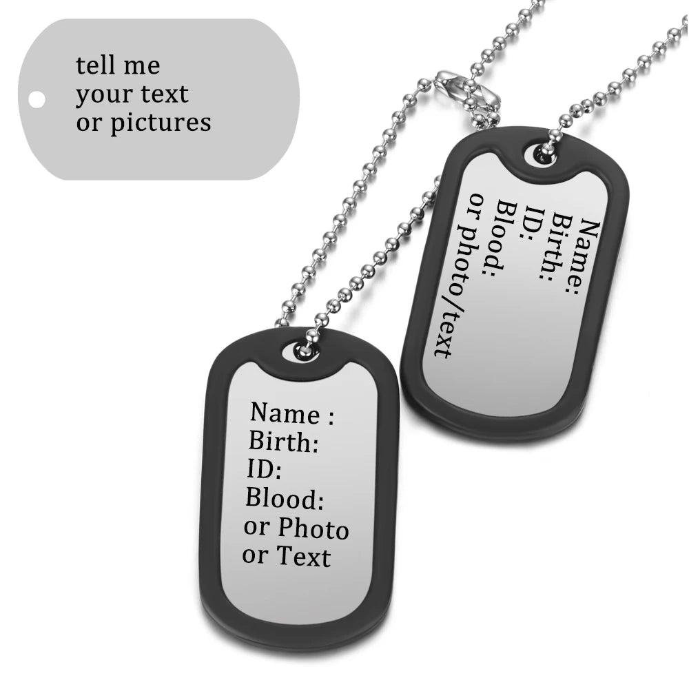 collier dog tag grave personnalise maison des emotions vue ensemble