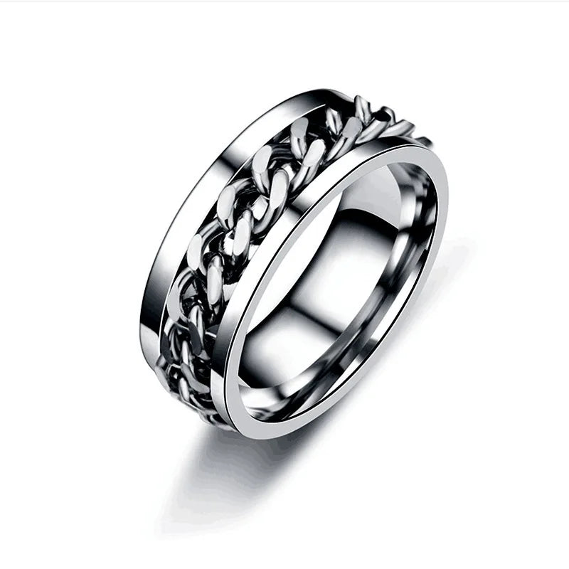 Bague Chaîne Spinner Homme