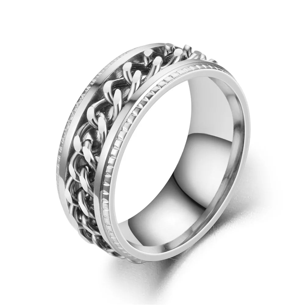 Bague Chaîne Spinner Homme