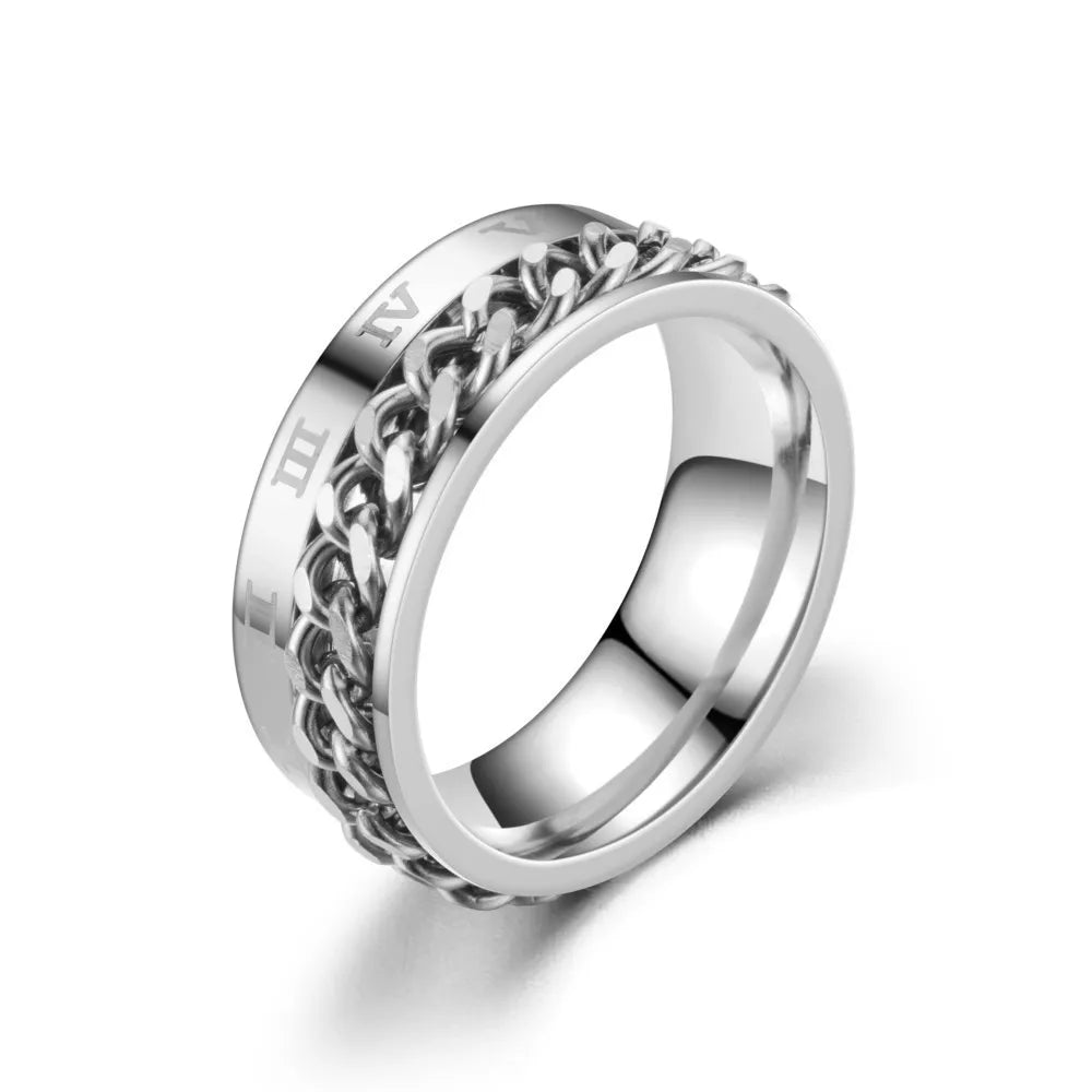 Bague Chaîne Spinner Homme