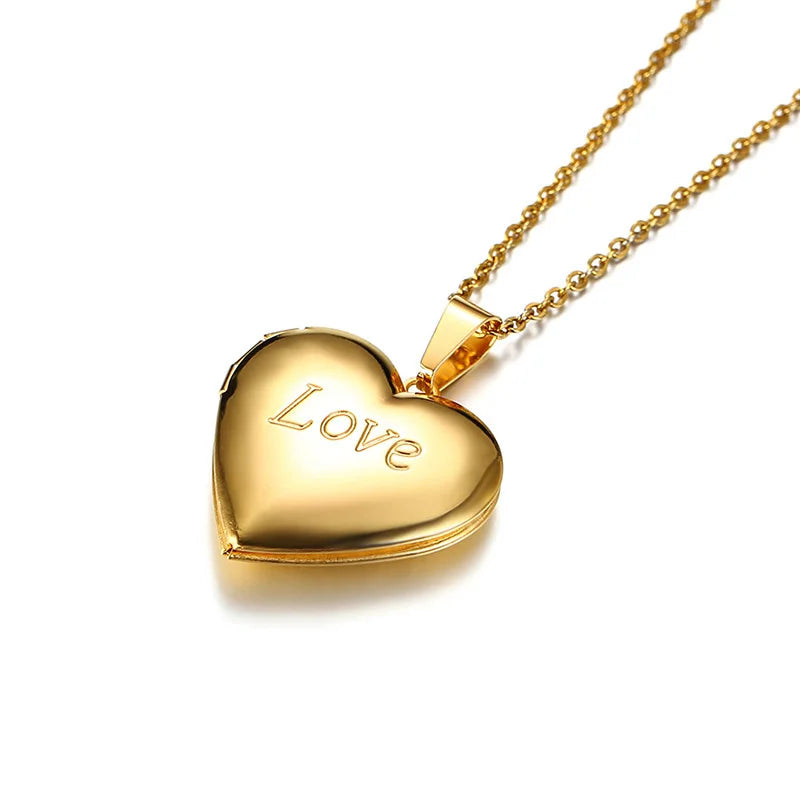 Collier Médaillon Cœur Fleuri