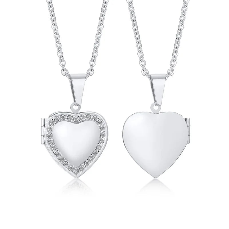 Collier Médaillon Cœur Fleuri