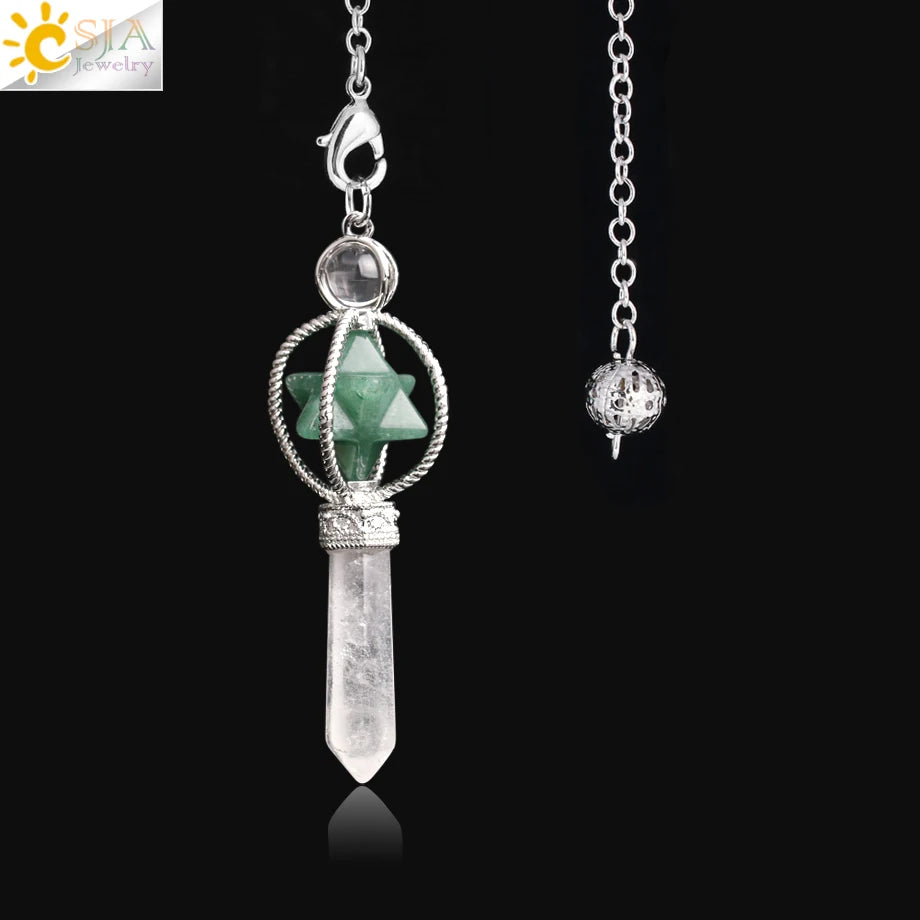 Pendule Merkaba Quartz Naturel