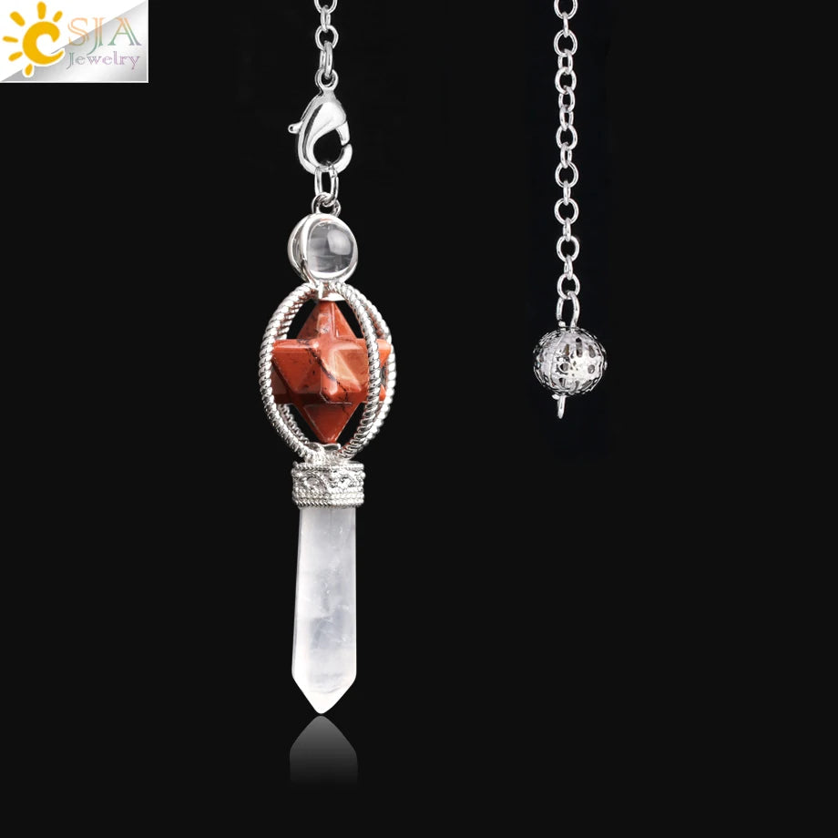 Pendule Merkaba Quartz Naturel