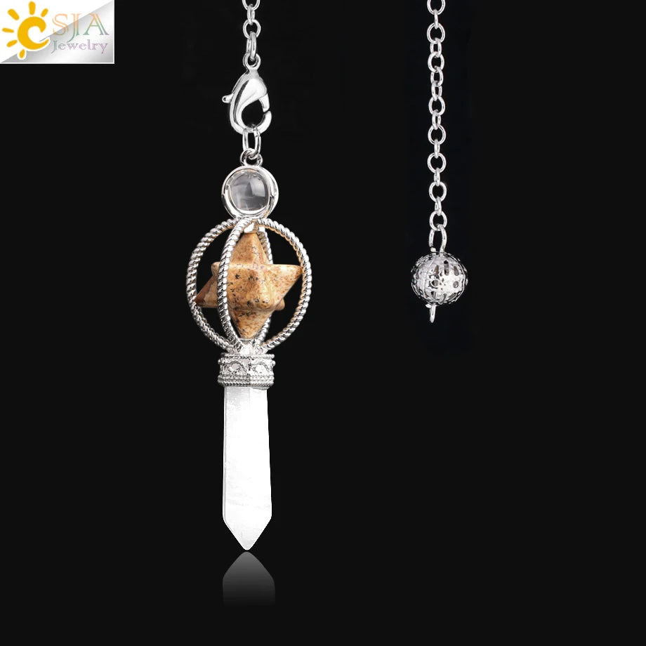 Pendule Merkaba Quartz Naturel