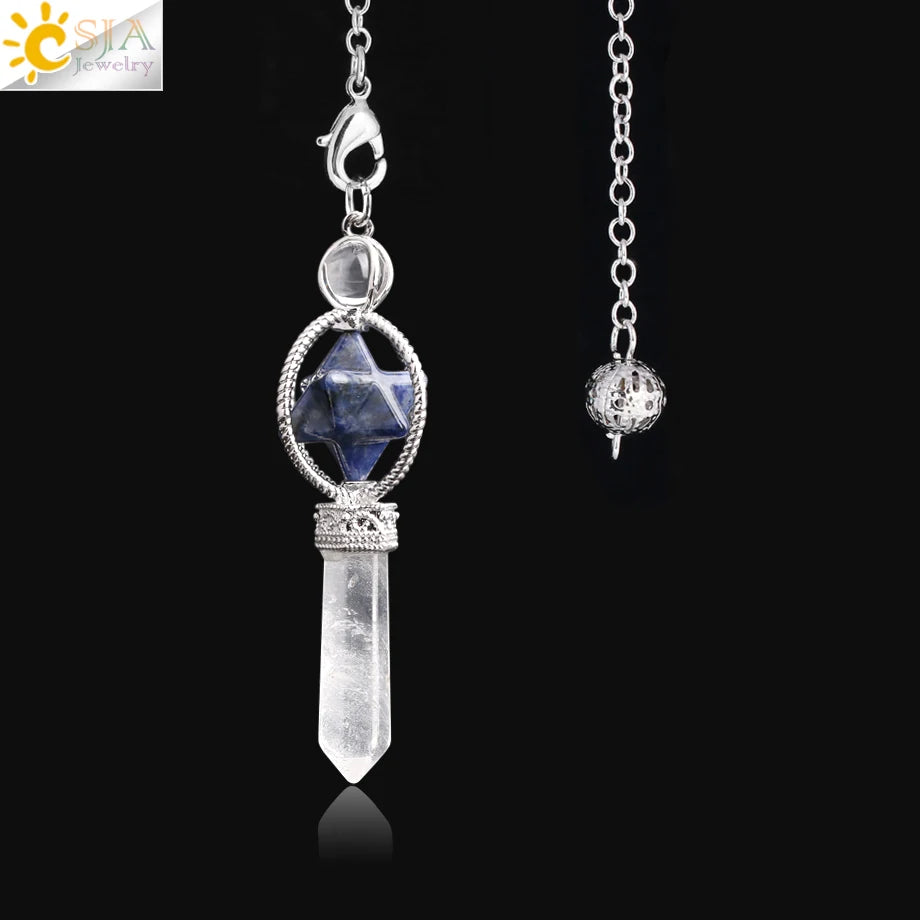 Pendule Merkaba Quartz Naturel