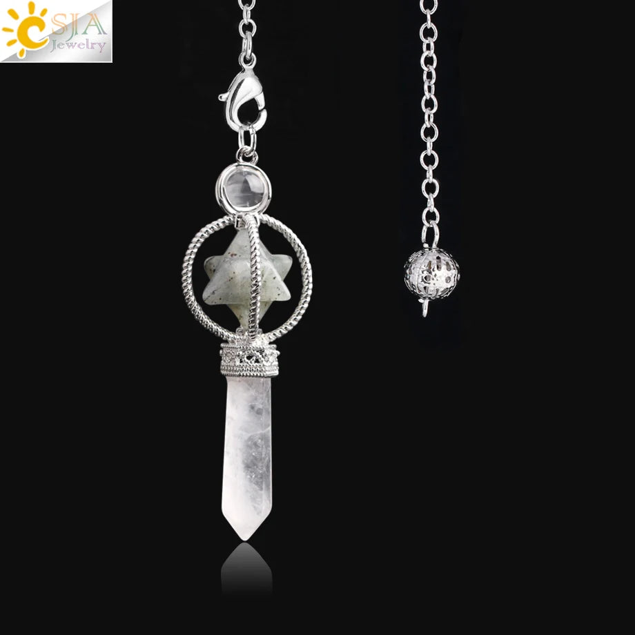 Pendule Merkaba Quartz Naturel