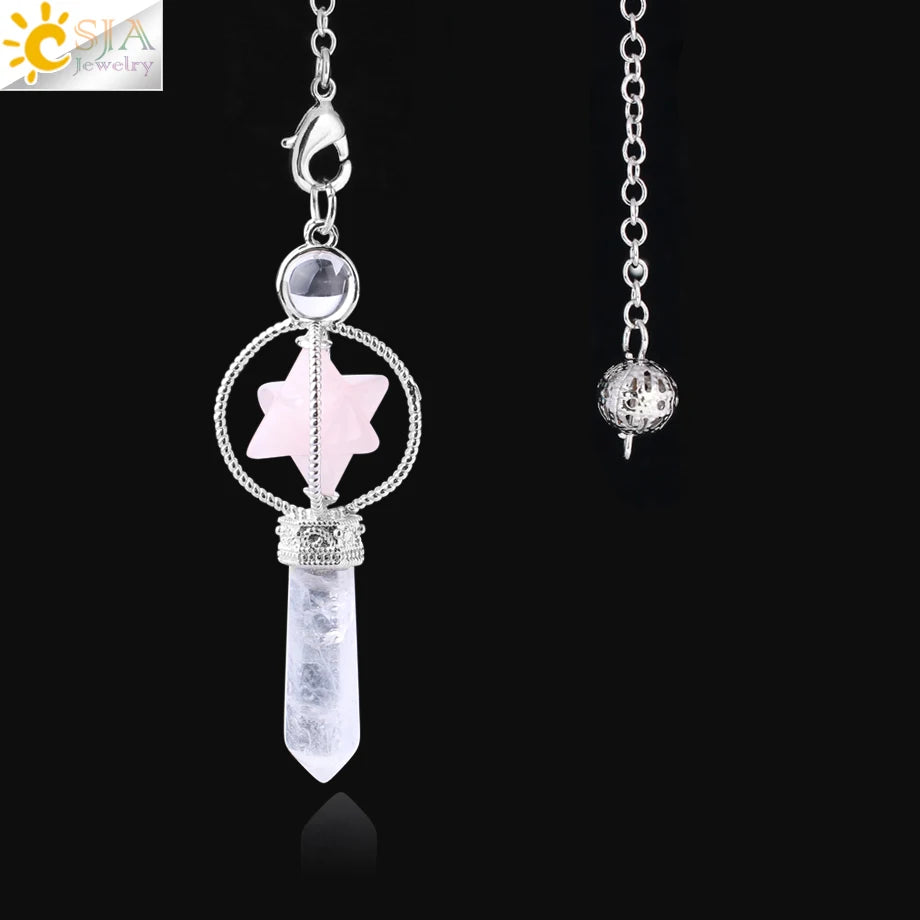 Pendule Merkaba Quartz Naturel