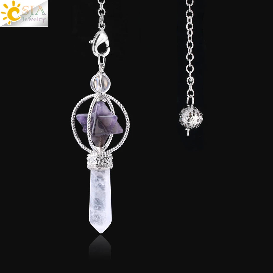 Pendule Merkaba Quartz Naturel