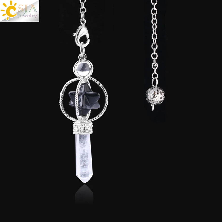 Pendule Merkaba Quartz Naturel