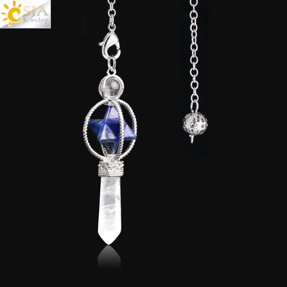 Pendule Merkaba Quartz Naturel