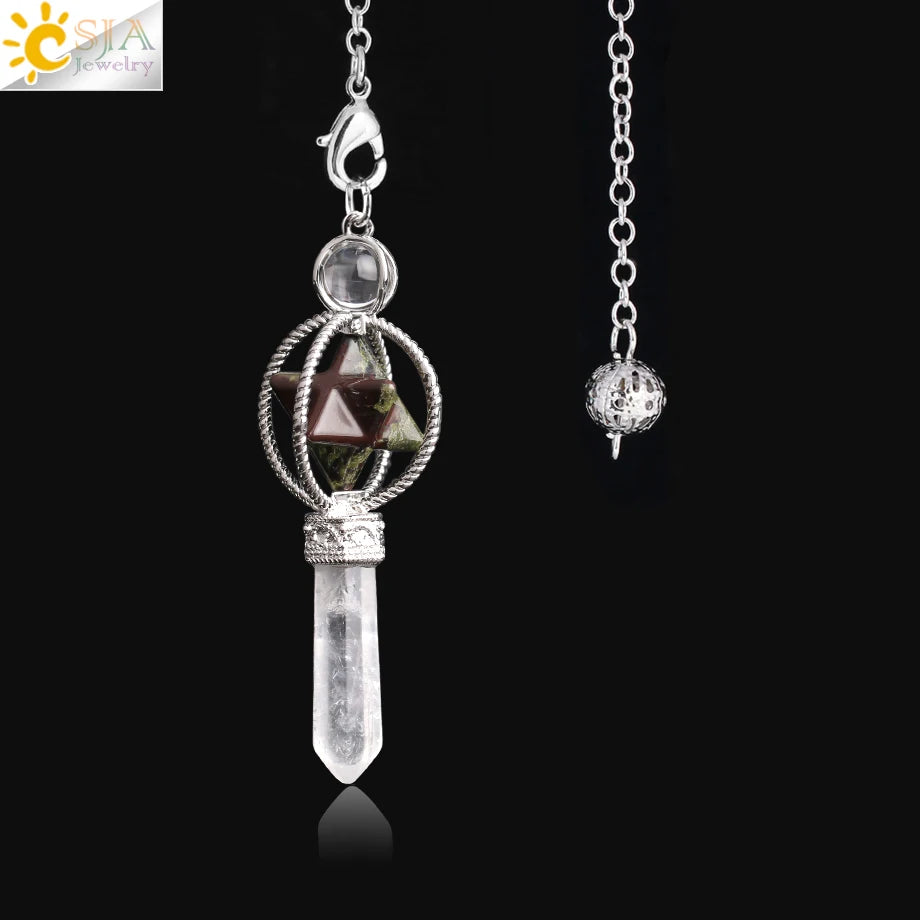 Pendule Merkaba Quartz Naturel
