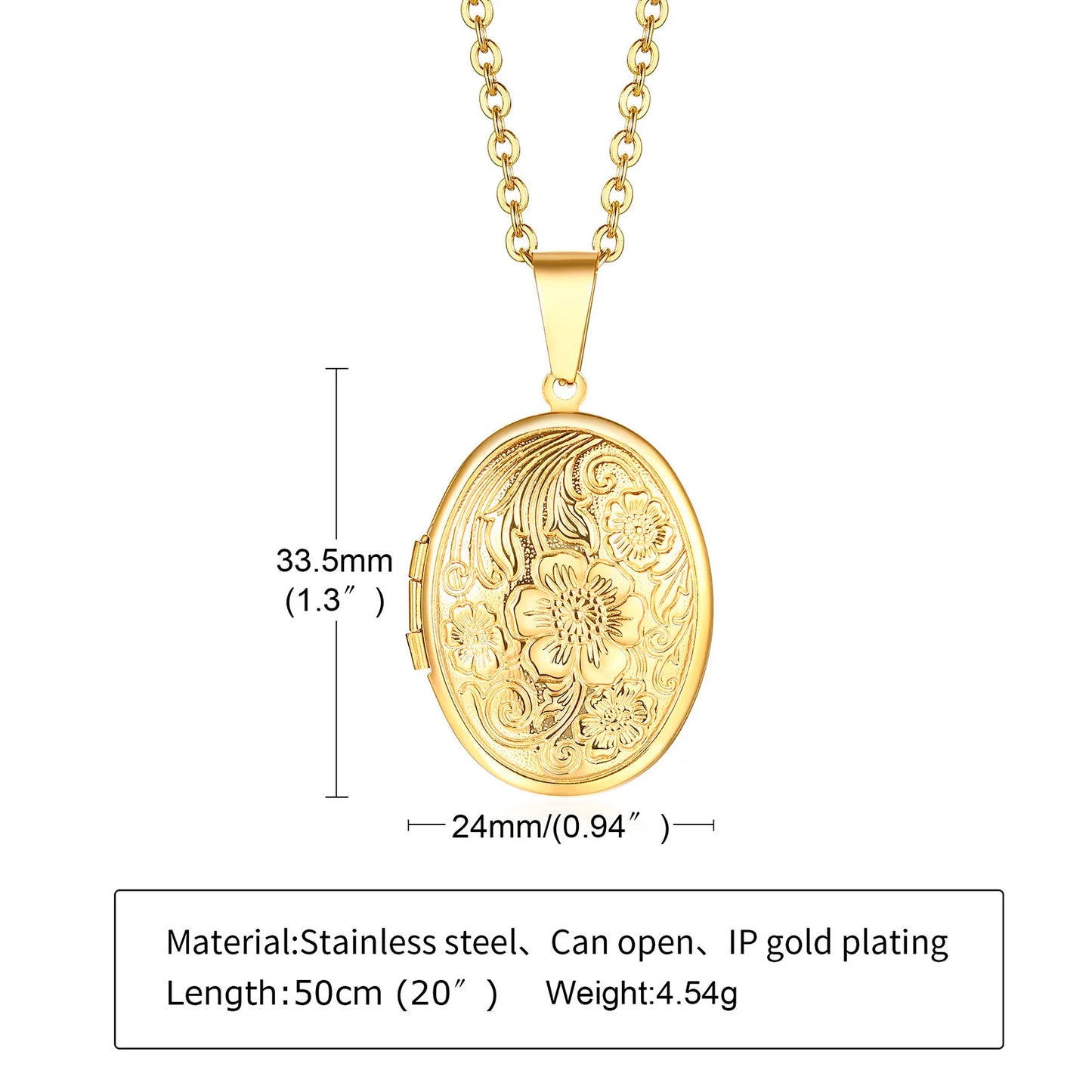Collier Médaillon Cœur Fleuri