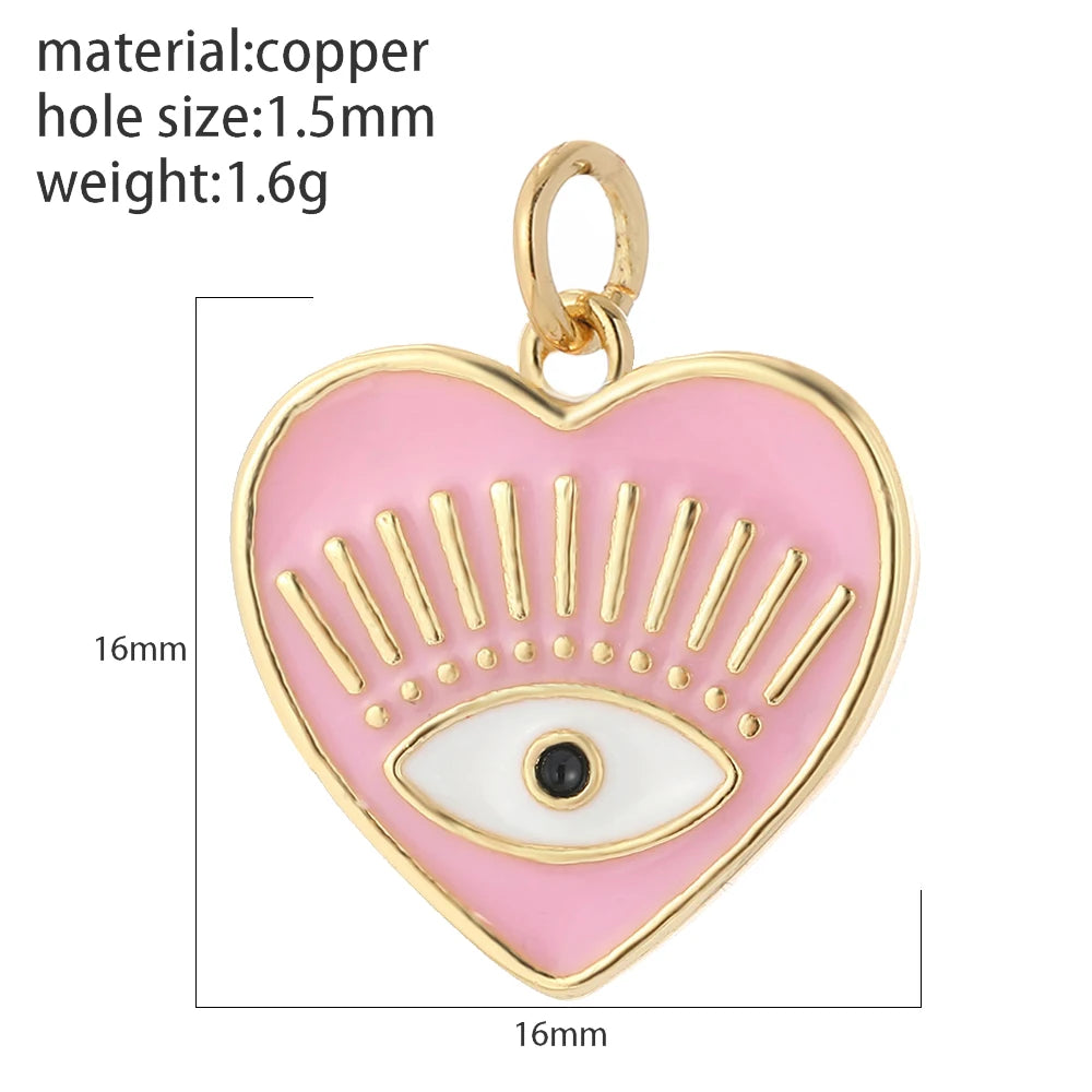 Collier Cœur Œil Protecteur – Acier Inoxydable