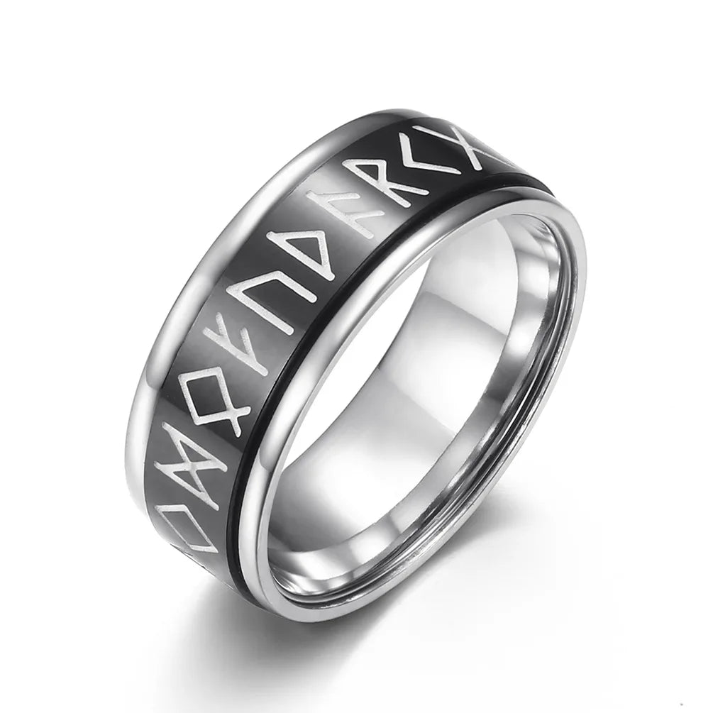 Bague Viking Anti-Stress en Acier Inoxydable