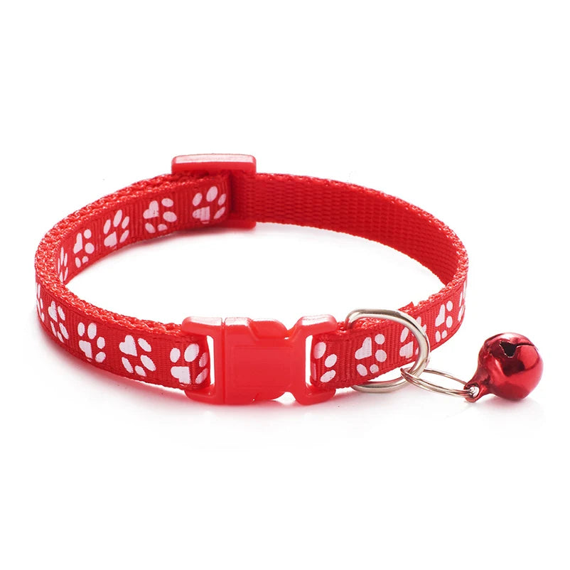 Collier Chat Imprimé avec Clochette – Multicolore