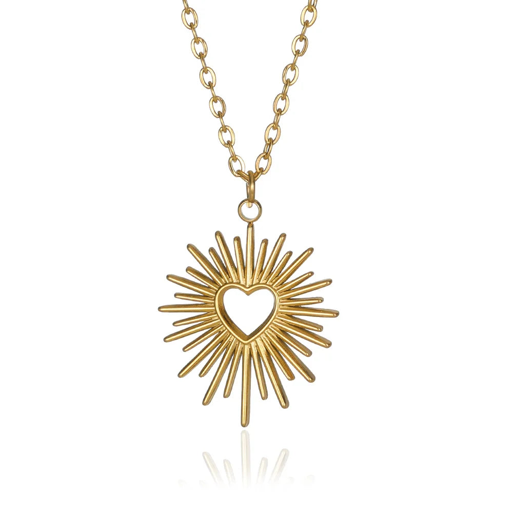 Collier Croix Cœur Zircon – Style Vintage Femme