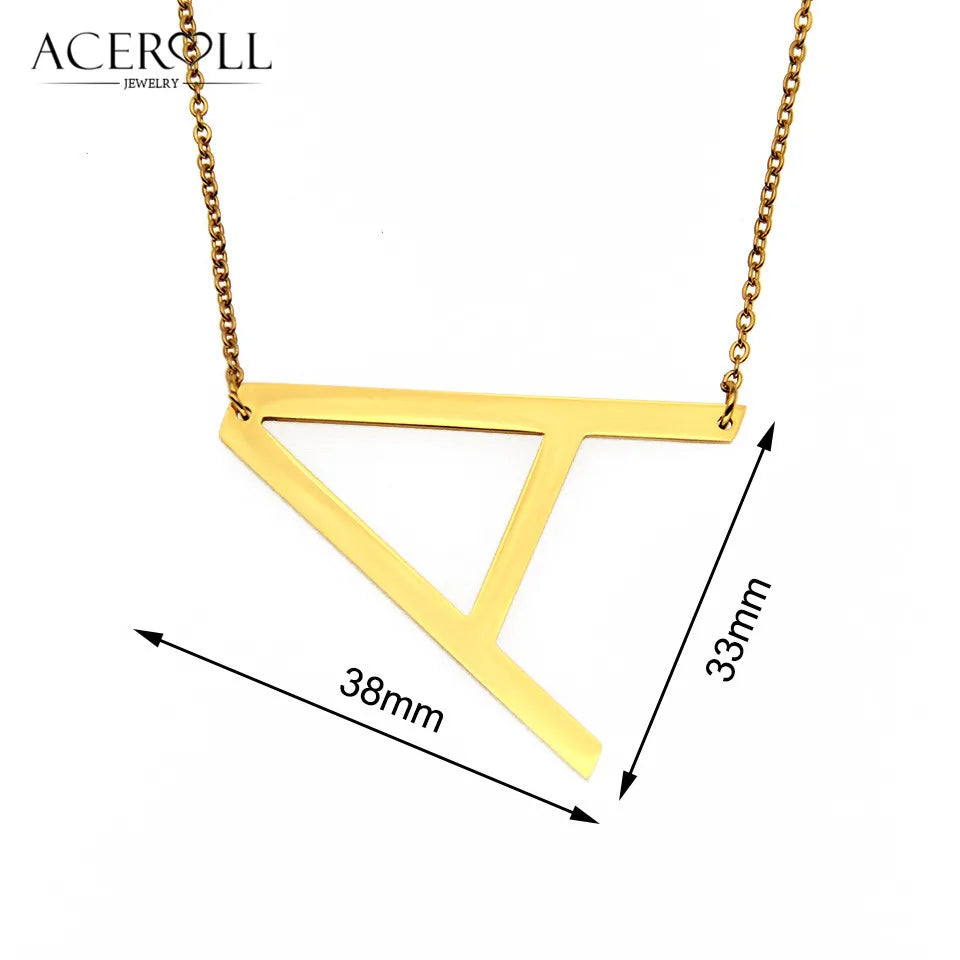 collier initiale laterale acier cadeau femme bijou personnalise