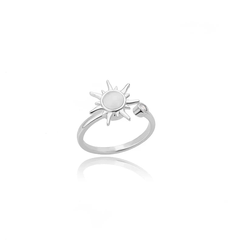 Bague Spinner Soleil Doré