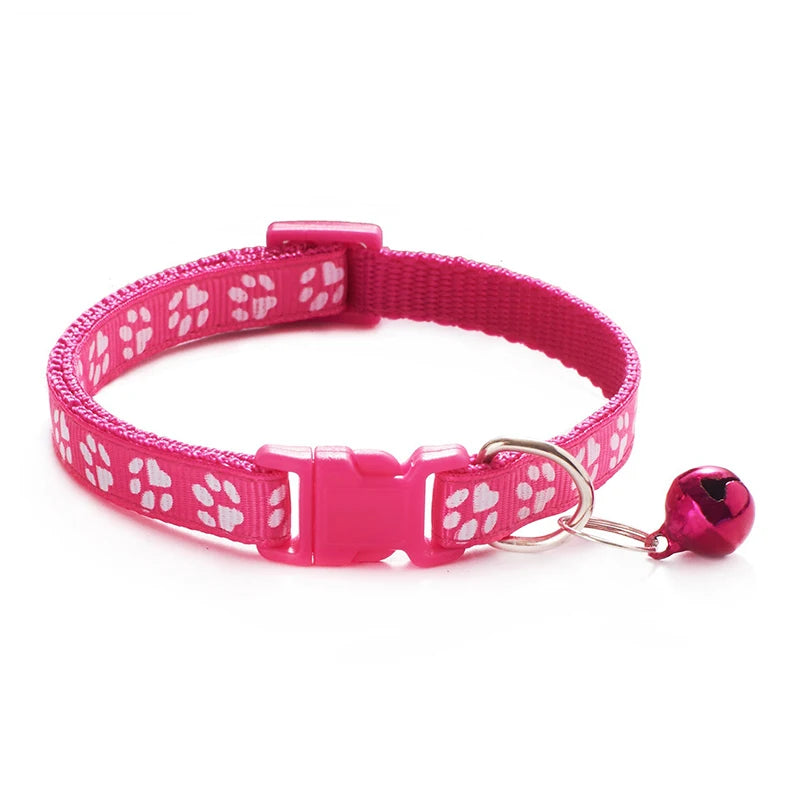 Collier Chat Imprimé avec Clochette – Multicolore