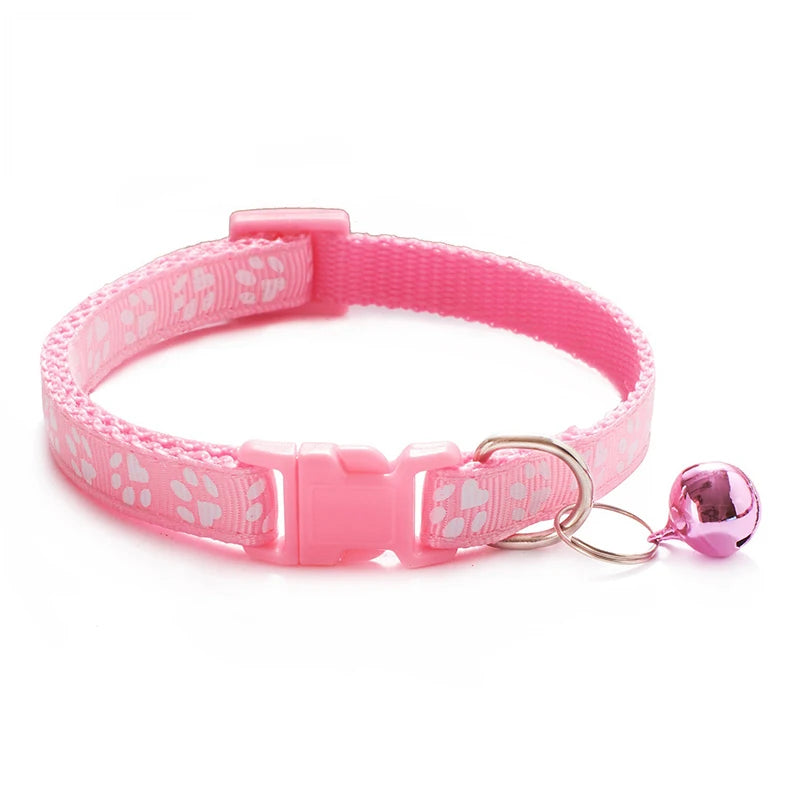 Collier Chat Imprimé avec Clochette – Multicolore