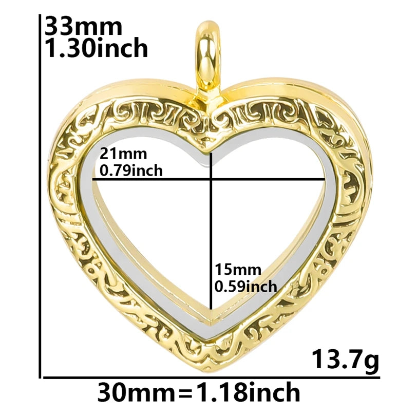 Médaillon Photo Cœur – Pendentif Souvenir Verre