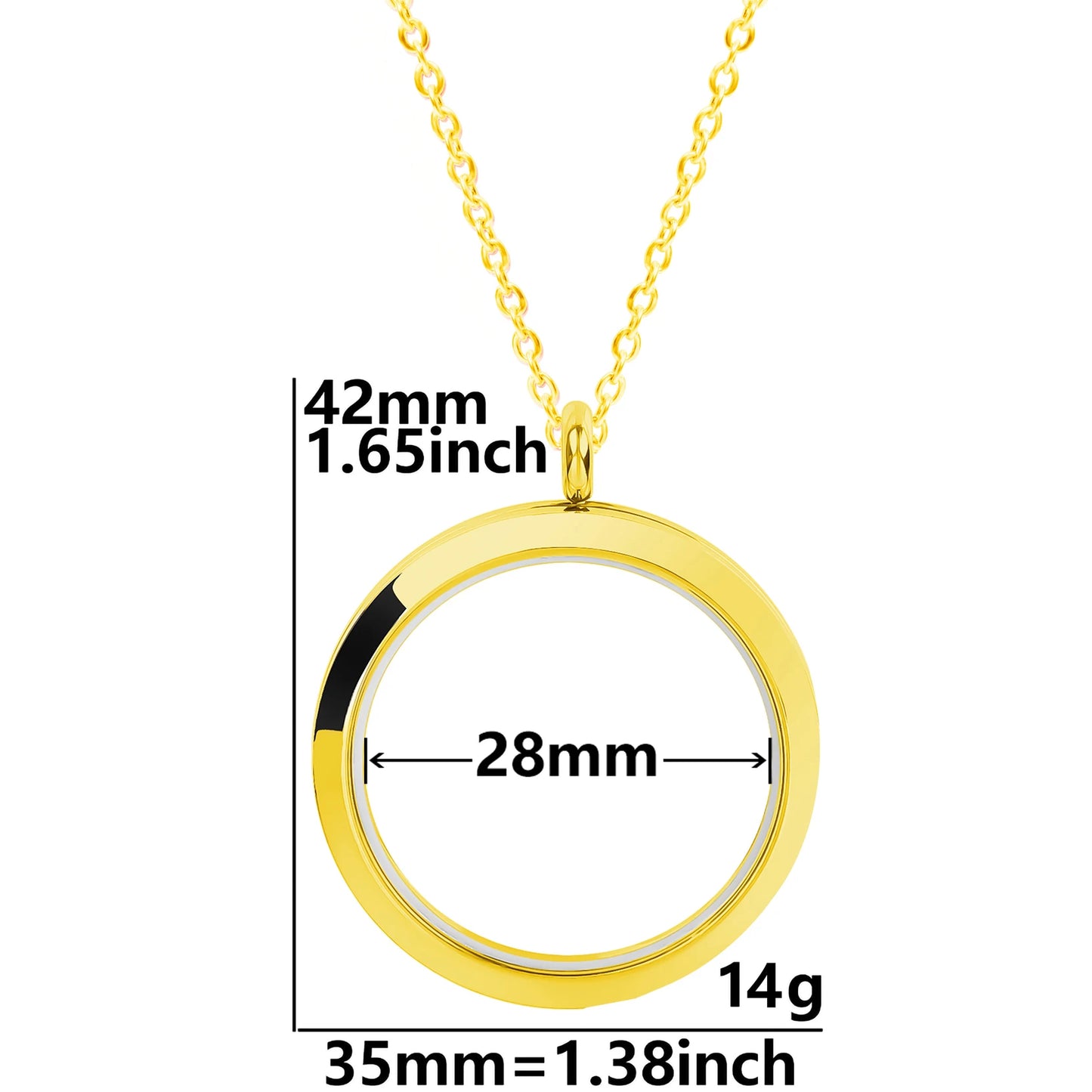 Collier Médaillon Photo Torsadé