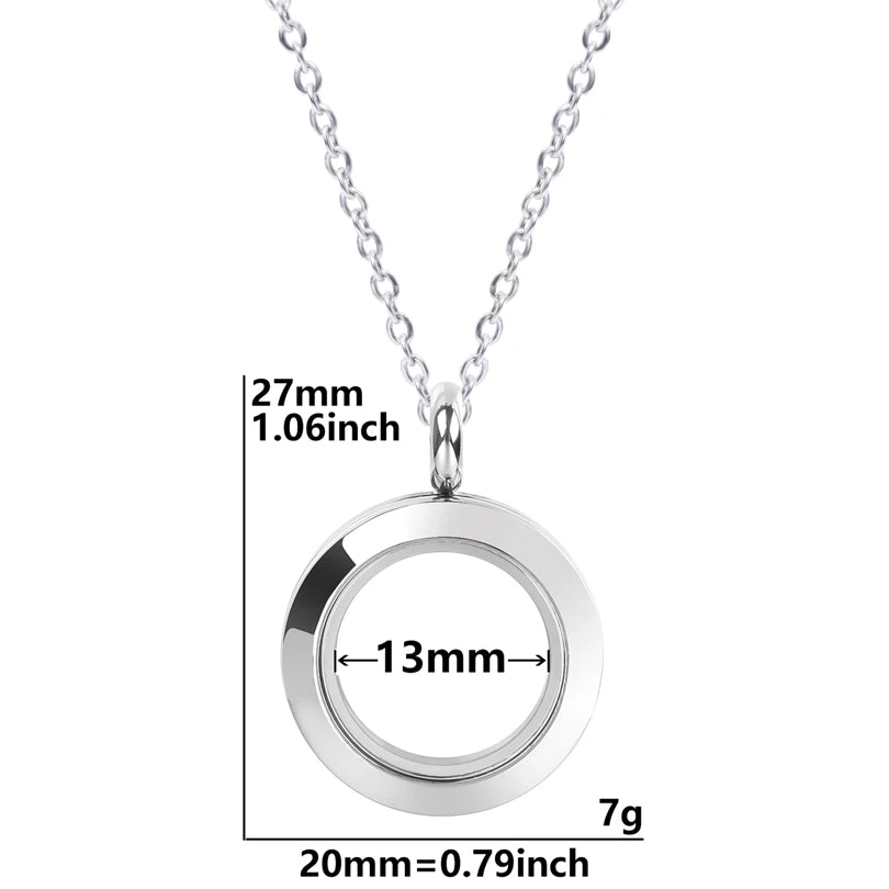 Collier Médaillon Photo Flottant