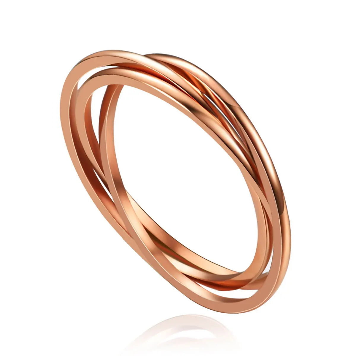 Bague Rolling 3 Anneaux Entrelacés – Acier Inoxydable
