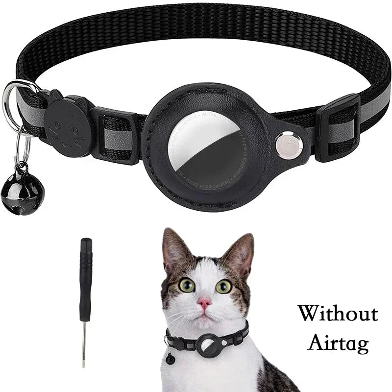 Collier Chat Anti-Perte pour AirTag – Réfléchissant avec Clochette