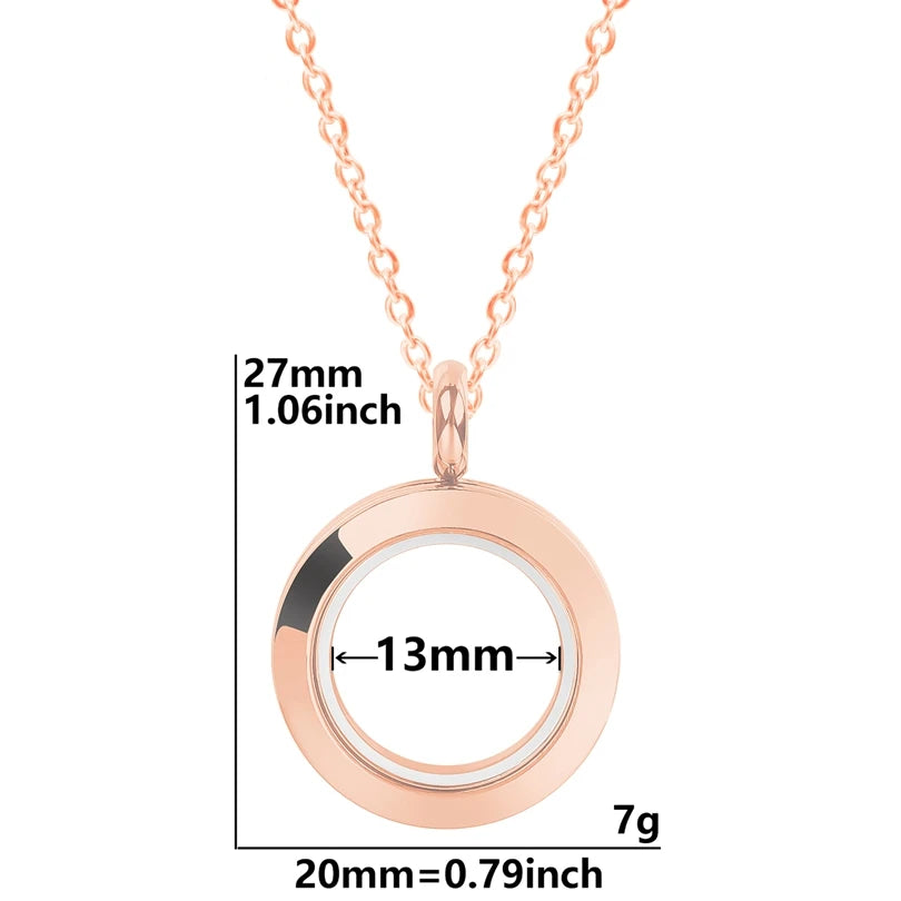 Collier Médaillon Photo Flottant