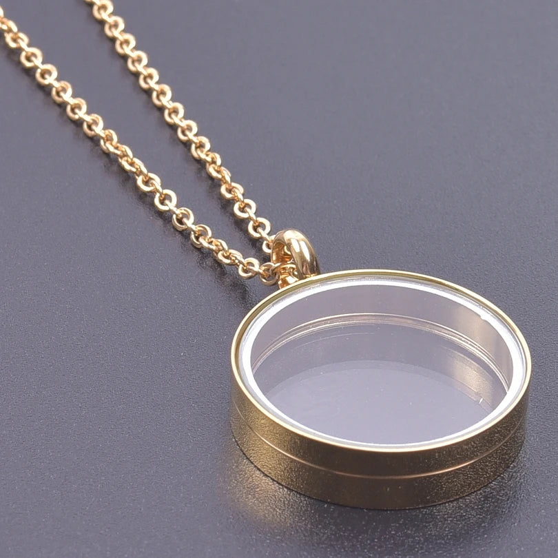 Collier Médaillon Photo Torsadé