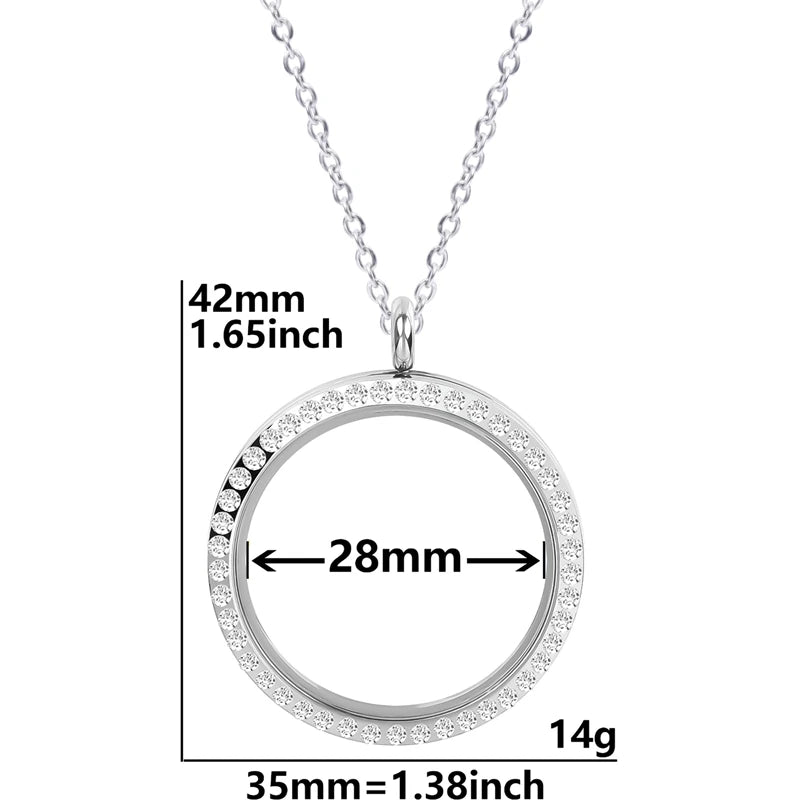 Collier Médaillon Photo Flottant