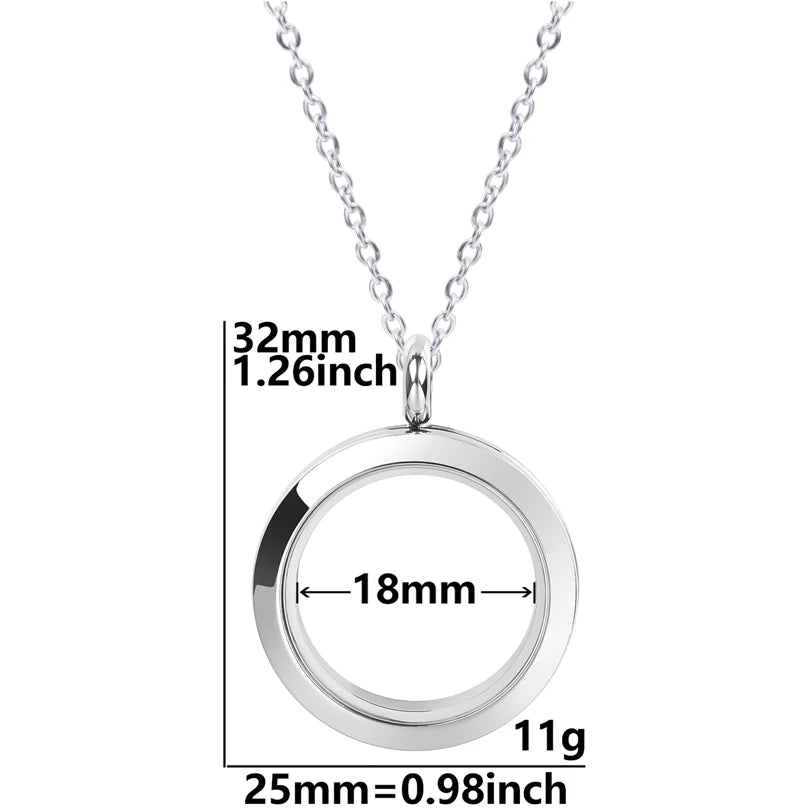 Collier Médaillon Photo Flottant