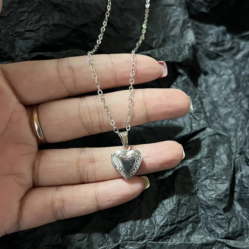 Collier Médaillon Photo Cœur