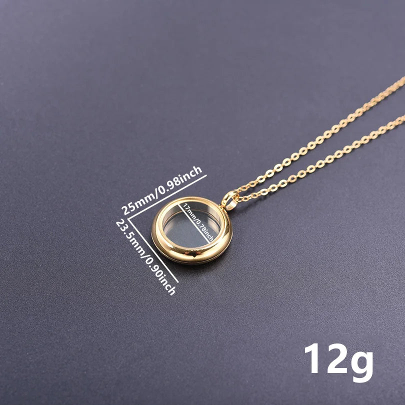 Collier Médaillon Photo Torsadé