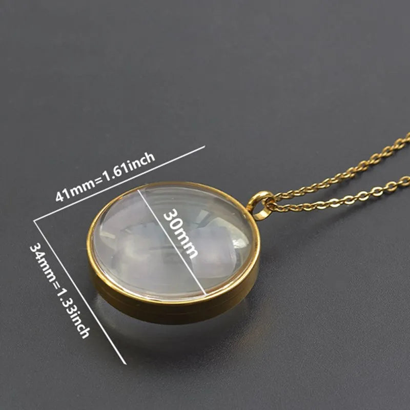 Collier Médaillon Photo Torsadé