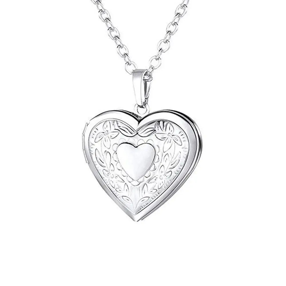 Collier Médaillon Cœur Photo