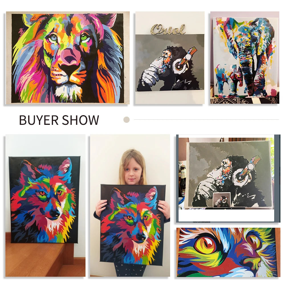 detail kit peinture par numeros photo personnalisee pinceaux couleurs