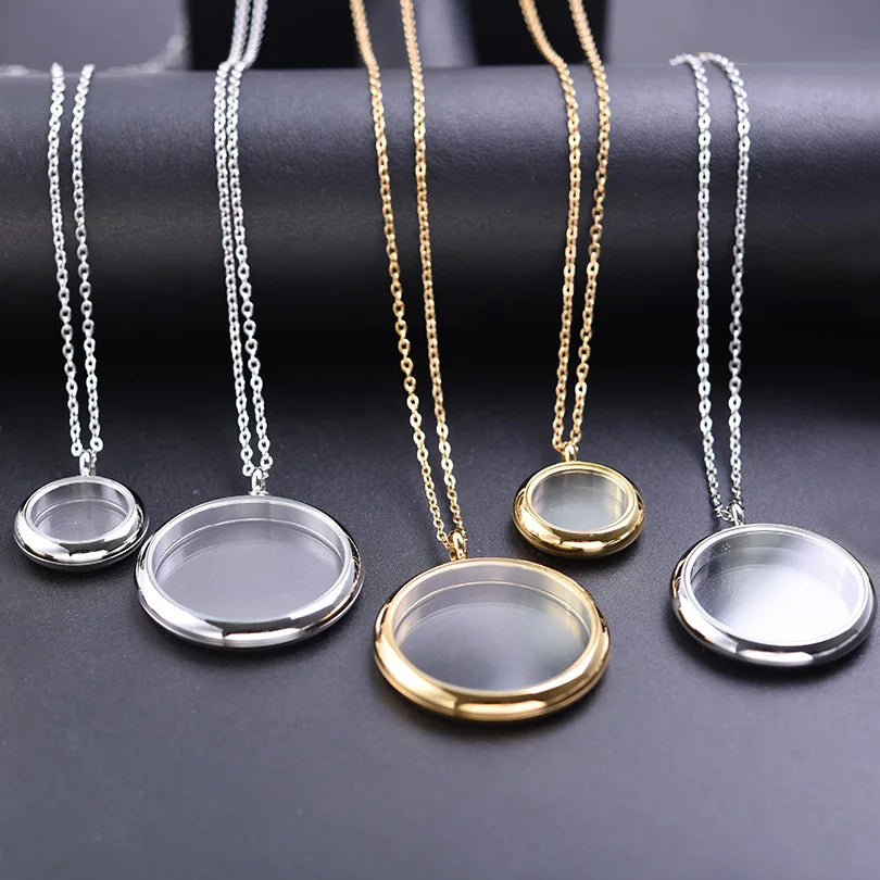 Collier Médaillon Photo Torsadé