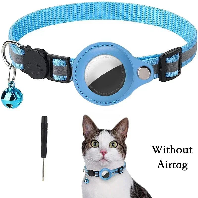 Collier Chat Anti-Perte pour AirTag – Réfléchissant avec Clochette