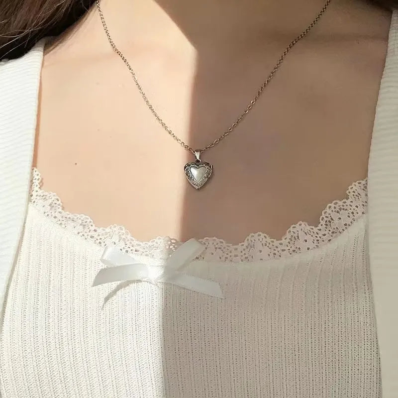 Collier Médaillon Photo Cœur