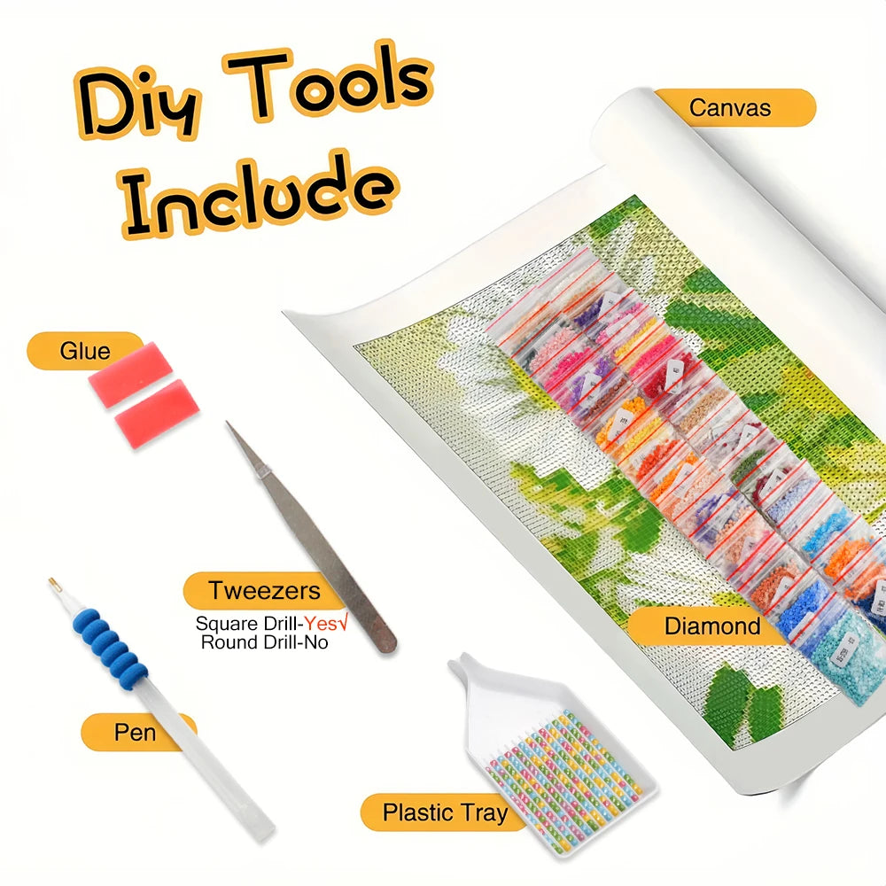 kit broderie diamant 5d personnalise photo contenu boite