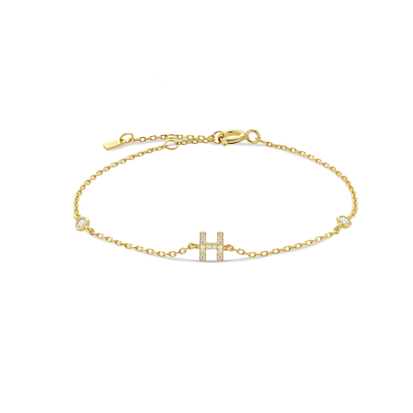 bracelet initiale argent 925 ajustable bijou qualite