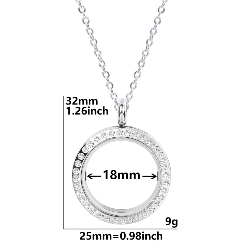 Collier Médaillon Photo Flottant