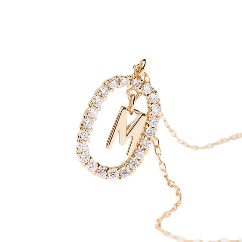detail pendentif initiale argent 925 collier femme bijou