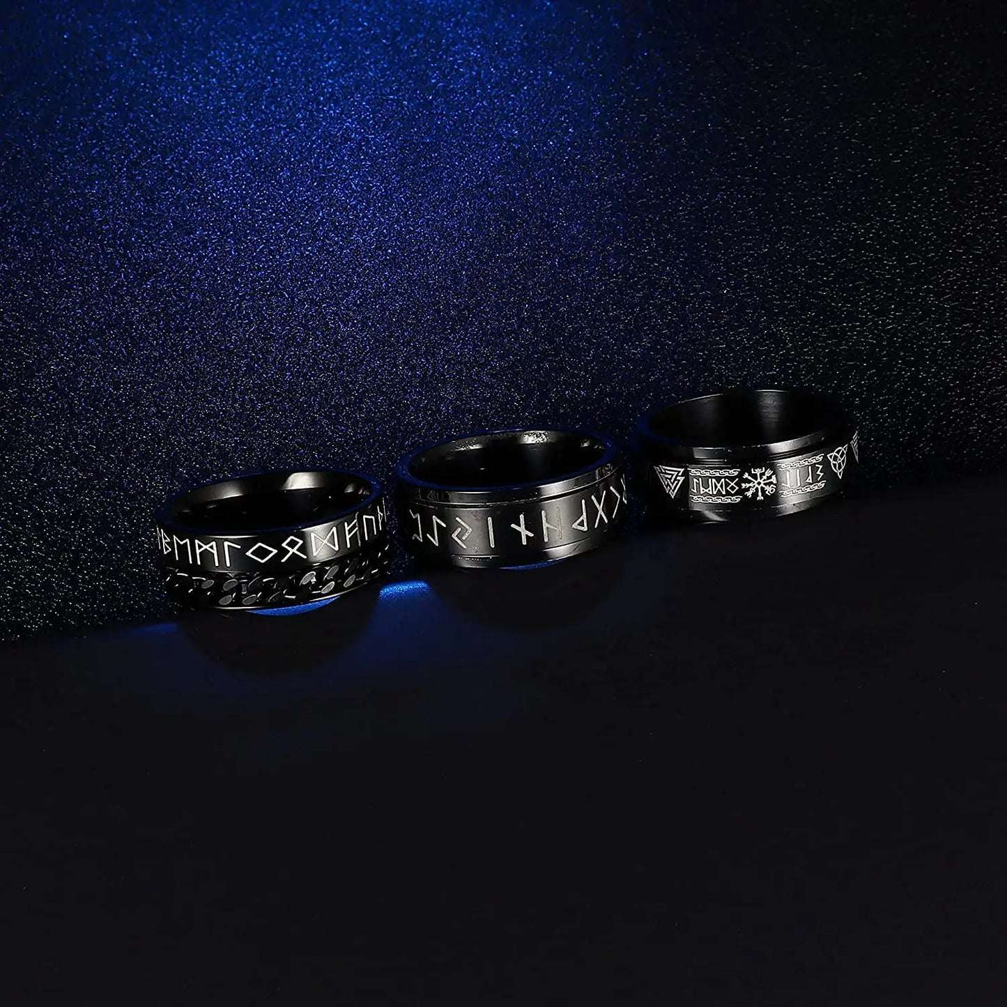 Bague Viking Anti-Stress en Acier Inoxydable