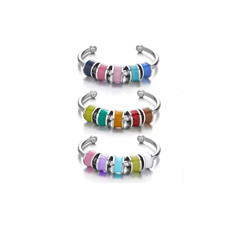 bague anti-stress rotative femme plusieurs styles disponibles