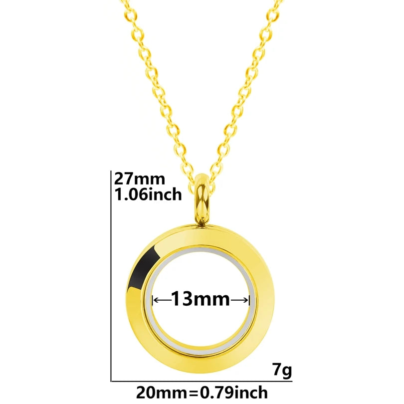 Collier Médaillon Photo Flottant