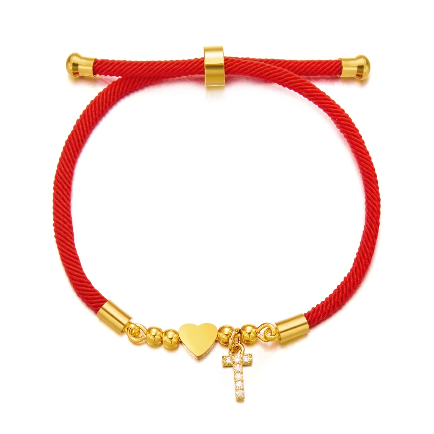 bracelet cordon rouge initiale personnalise vue packshot
